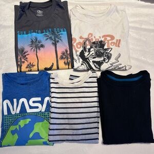 Graphic Kids T-Shirt Set - Multicolor BUNDLE of 5